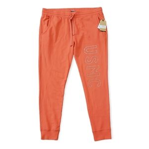 NWT USMC logo jogger style coral lounge pants